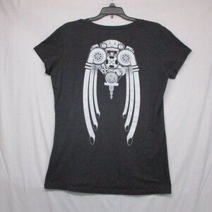 Diesel Power Girl Graphic Print T-Shirt Black Women Size | 2XL
